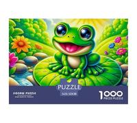 Frog, 1000-piece Jigsaw Puzzle, Interactive Tabletop Amusement Inspiring Friendly Rivalry Laughter Engagement, Great Choice for Gatherings Celebrations Shared Recreational Moments, Suitable for Ages 1