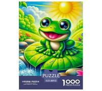 Frog, 1000-piece Jigsaw Puzzle, Mindful Concentration Activity Supporting Patience Consistency Steady Problem Solving, Calming Leisure Choice Ideal for Reflective Personal Time, Suitable for Ages 12+,