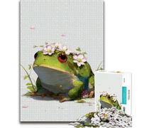 Frog 1000 Piece Jigsaw Puzzles,Challenging Game And Family Play for Is Ideal As A Gift for The Whole Family 38x26cm