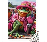 Frog 1000 Piece Thickened Jigsaw Fashion Show Frog Puzzle Grown-Ups Easy Store Relaxation Hobby Engaging Brain Teaser 70x50cm/1000pcs