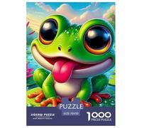 Frog 1000 Pieces Jigsaw Puzzles For Adults Family Challenge Toys Stress Relieving Entertainment Cultivate The Spirit of Teamwork for Men, Women, Elders, Seniors 70x50cm/1000pcs