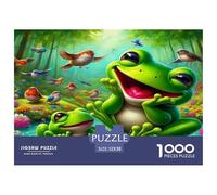 Frog 1000pc Jigsaw Puzzle Ultra Difficult Stress Relief Puzzle Made in UK Missing Piece Guarantee 100% Recycled 52x38cm/1000pcs