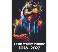 Frog 2 Year Weekly Planner: 104 Week Sunday to Saturday Calendar | Gift For People Who Love Wetland Animals, Amphibian Lovers | Ideal for ... and Busy Individuals | 6 x 9 Inches | v1