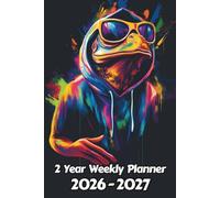 Frog 2 Year Weekly Planner: 104 Week Sunday to Saturday Calendar | Gift For People Who Love Wetland Animals, Amphibian Lovers | Ideal for ... and Busy Individuals | 6 x 9 Inches | v1