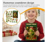 Frog 2025-24 Days Christmas , Fun 2D Acrylic Frog - Frog Tree Decoration, for Friends, Family, Enthusiasts, Family, Christmas Time at Home, 24 Pieces