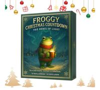 Frog 2025 | 2D Acrylic Decorative Ornament Frog Theme Advent Pendant 24 Days - for Home Christmas Tree Car Rearview Mirror Window