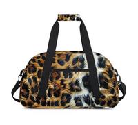 Frog Adorable Theme Gym Bag Sports Duffle Bag Weekend Sleepover Duffel Bags Small Travel Tote for Overnight Workout Gymnastics Dance Ballet, Fun Animal Skin Prints Design, 18.9 x 8.7 x 10.6 in, Duffel