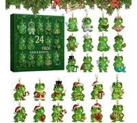Frog Advent Calendar,24 Day Frog Ornaments Christmas Countdown Calendar, Funny Frogs Figurines Advent Calendars, Cute Frogs Christmas Tree Decoration Countdown Calendar (A)