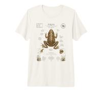 Frog Anatomy Vintage Field Guide Diagram Nature Art Premium T-Shirt
