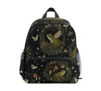 Frog and Mushroom Pattern Toddler Backpack, Boy Backpack Preschool Bag Kindergarten Schoolbag Nursery Travel Bag for Girl
