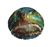 Frog And Rain Hair Cap For Shower, Waterproof Hair Shower Caps For Long Hair, Non-Slip Cute Shower Cap