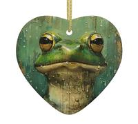 Frog And Rain Print Christmas Tree Ceramic Hanging,Santa Christmas Tree Decorations Xmas Hanging Ornaments