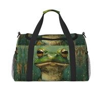 Frog and Rain Print Hand Travel Bag,Duffel Bag,Ideal for Gym, Travel,Travel Bag, Storage Case Travel Accessories