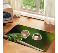 Frog and Rain Print Pet Absorbent Leather Tablecloth Perfect for Dogs, Cats, and Other Pets