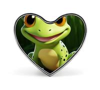 Frog Animal Cute Lapel Pin Round Button Badge Amphibian Style Enamel Style Brooch Metal Pinback for Hat Bag Clothing Gift