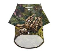 Frog Animal Wildlife Hawaii Shirt Print Dog Clothes T-Shirt Beach for Puppy Cat S
