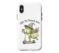Frog Art Teacher Off To Teach Creative Classroom Painting Case for iPhone X/XS