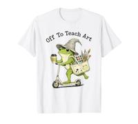 Frog Art Teacher Off to Teach Creative Classroom Painting Value Graphic T-Shirt