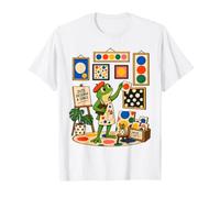 Frog Artist Polka Dot Art Funny Creative Painter Cottagecore T-Shirt