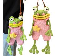 Frog Bag Crochet, Cute Cartoon Pouch, Cell Aid with Easy Use, Phone Care Accessory with Strong Function, Handy Aid for Women Travel Hiking Gym Running Summer Teen Girls Passport