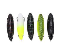 Frog Bait Artificial Lure Fishing Accessories Premium Quality Lifelike Design High Simulation Caterpillar Body Soft Bait for Rivers Lakes Banks Anglers Rubber Stainless Steel 5Pcs