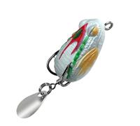Frog Bait PVC Lure for Freshwater Fishing 3cm 3.2g Reef Frog Crankbait Double Hook &