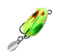 Frog Bait PVC Lure for Freshwater Fishing 3cm 3.2g Reef Frog Crankbait Double Hook &