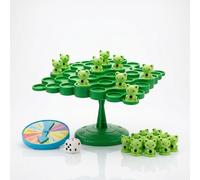 Frog Balance Board Game for Kids 48 PCS with Dice and Penalty Spinner, Multiplayer Stacking Maths Games, Family Board Games for Adults Children, Interactive Desktop Party Toy, Ages 3 and Up