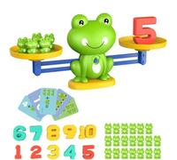 Frog Balance Game, 2025 Plastic Balance Scale Kindergarten Math Games with Frog, Number and Cards, Educational Counting Toys for Kids Age 3+, TOYS AND GAMES