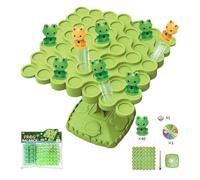 Frog Balance Game Toys,Creature Crash by Relatable,Balance Game Tree Two-Player Parent-Child Interactive Family Tabletop Puzzle Toy,40 Frogs,1 Balancing Board, 1 Pillar Base, & Dice
