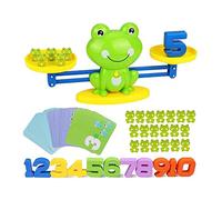 Frog Balance Scale Math Educational Toy Includes number counting blocks and cards For number learning logic training and parent-child interaction Suitable for preschool boys and girls