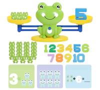 Frog Balance Scale Math Toys, Number Learning Toddler Toys with 10 Blocks