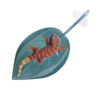 Frog Basking Ledge | Climbing Rest - Leaf Shape Tank Accessories for Turtles Leopard Gecko Toads, Suction Cups Terrarium Decor