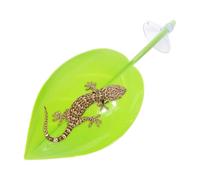 Frog Basking Ledge - Climbing Terrace,Leaf Shape Tank Accessories for Turtles Leopard Gecko Toads, Suction Cups Terrarium Decor