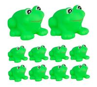 Frog Bath Toy for Babies, 10 Pack Soft Rubber Frogs with Squeaker, Floating Bathtub Toys for Toddlers Sensory Play Frog Bath Toy