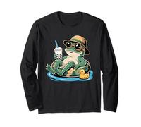 Frog Boba Pearl Milk Tea Frogs Long Sleeve T-Shirt