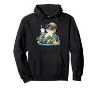 Frog Boba Pearl Milk Tea Frogs Pullover Hoodie