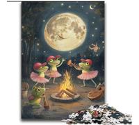 Frog Bonfire Party JigsawPuzzle 2000 Pieces for Teenagers, Pattern Assembly Fun at Home Activities, Birthday Present,Travel Gifts (70x100cm)
