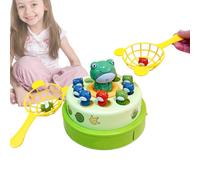 Frog Bounce Game, Pop Out Toy, 7.09x6.69in Interactive Musical Spinner, Rotating Light Up Feature, Electric Sound Effects for Family, Toddler, Boys, Girls, Friends, Party Fun