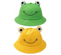 Frog Bucket Hat, Silly Duck Hat Design, Beach Outings and Swimming Activities, Daily Urban Commuting, Travel and Tourism, Outdoor Sports and Cycling, Festival and Party Attendance, Two Hats Set in Gre