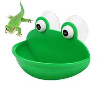 Frog Cage - Cute Frog Terrarium Decor - Handmade Frog Shape Dish Holder For Reptile Tanks | Wall Mounted Feeding Bowl For Tree Frogs, Toads,