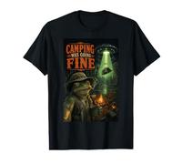 Frog Camping UFO Abduction Retro Sci-Fi Humor Value Graphic T-Shirt