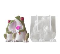Frog Candle Mold - 3D Silicone Mgoul | Mofule Molding - Frog Silicone Candle Molding Mould for Soap Plaster Cement Resin Craft Decoration Family Friends V