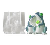 Frog Candle Mould - 3D Frog Candle Making Supplies, Resin Casting Mould - For Soap, Clay, Cement, Resin, Home Decoration and DIY
