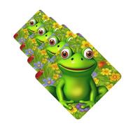 frog Car Air Freshener Cards Set of 4 Pieces Long Lasting Hanging Scented Cards for Bedroom Wardrobe Car Aromatherapy Tablets for Men Women Rearview Mirror Pendant