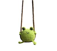 Frog Car Hanging Accessories Rear View Mirror Accessories Car Mirror Hanging Accessories Crochet Animals Car Hanging Ornament Gift for Car Auto Interior Decoration Accessories
