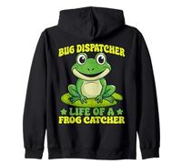 Frog Catcher Bug Dispatcher Life Of A Catcher Frog Zip Hoodie