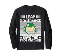 Frog Catcher Leap Into Action Frog Long Sleeve T-Shirt