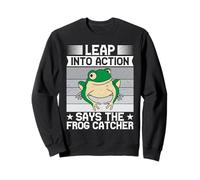 Frog Catcher Leap Into Action Frog Sweatshirt