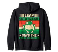 Frog Catcher Leap Into Action Frog Zip Hoodie